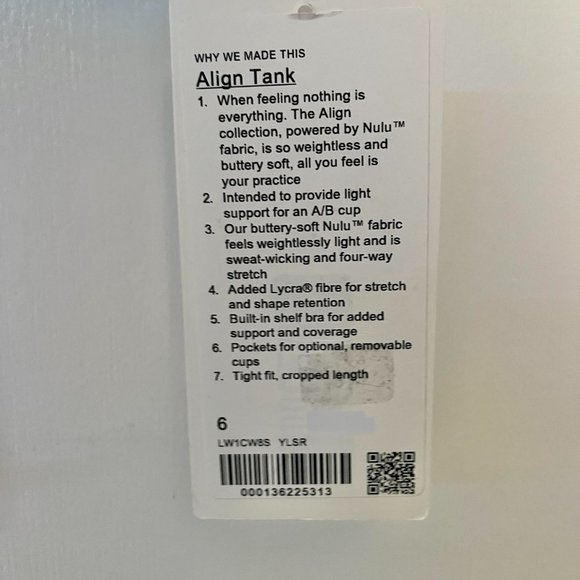 LULULEMON ALIGN TANK - Picture 5 of 5